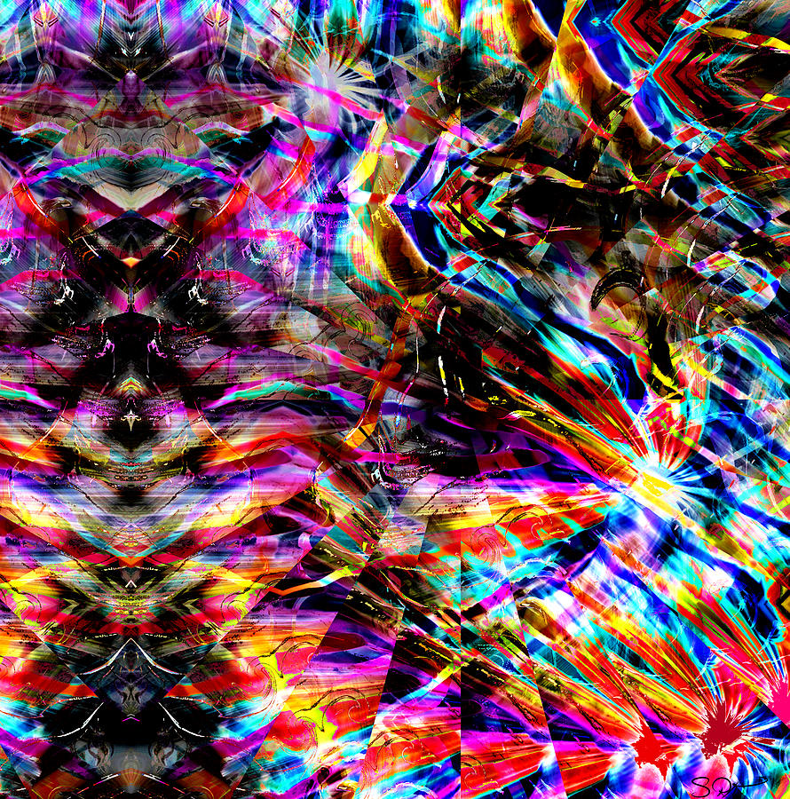 Abstract Digital Art - Inside the Colors Storm by Abstract Angel Artist Stephen K