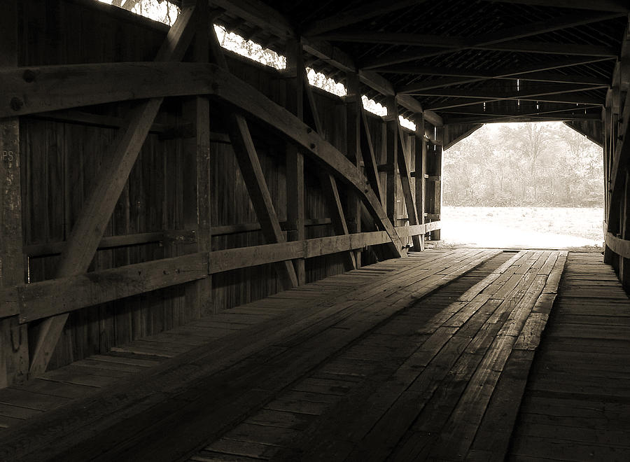 Inside the Covered Bridge Photograph by Joanne Coyle