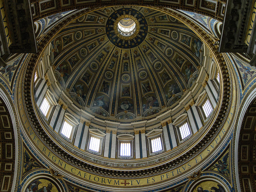 Inside the dome. Papal Basilica of St. Peter. Vatican City, Rome ...