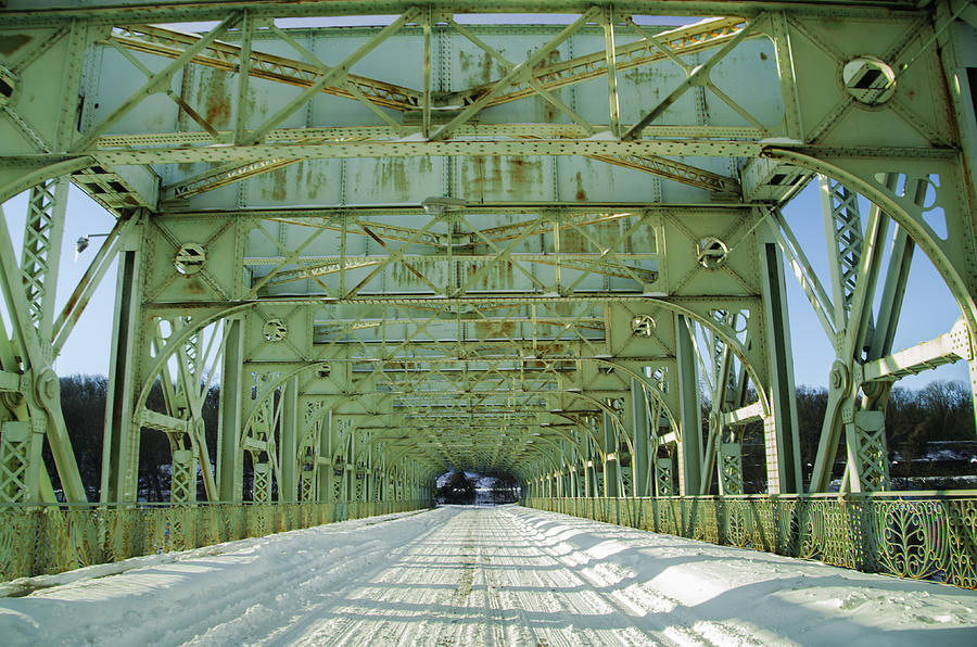 Winter Photograph - Inside the Falls Bridge - Winter by Bill Cannon