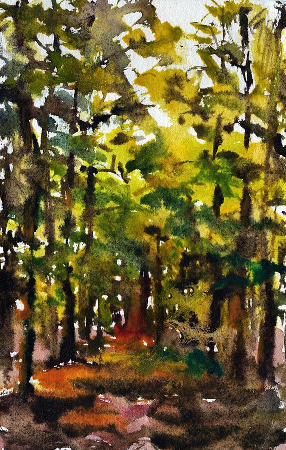 Inside The Forest Painting by Cuiava Laurentiu | Fine Art America