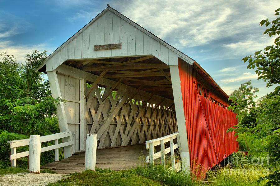 Inside The Imes Covered Bridge Photograph by Adam Jewell
