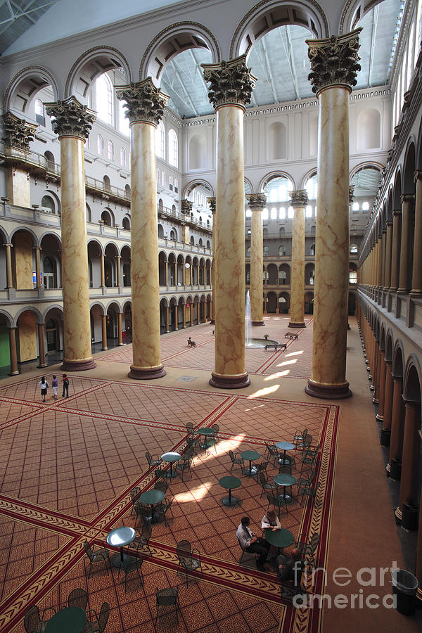Inside the National Building Museum in Washington DC Photograph by William Kuta