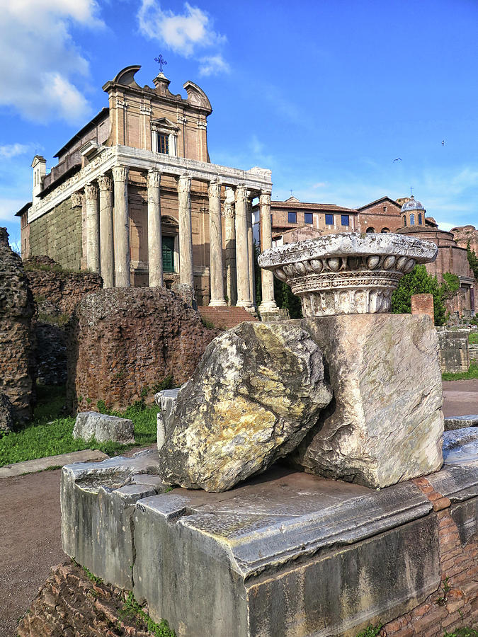 Inside the Roman Forum Photograph by Dave Mills
