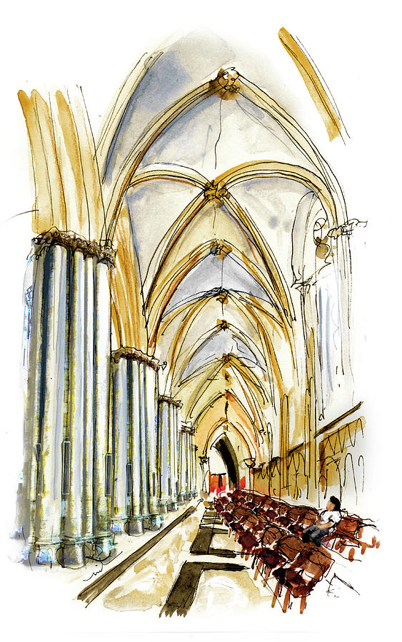 Inside York Cathedral Painting by Miki De Goodaboom