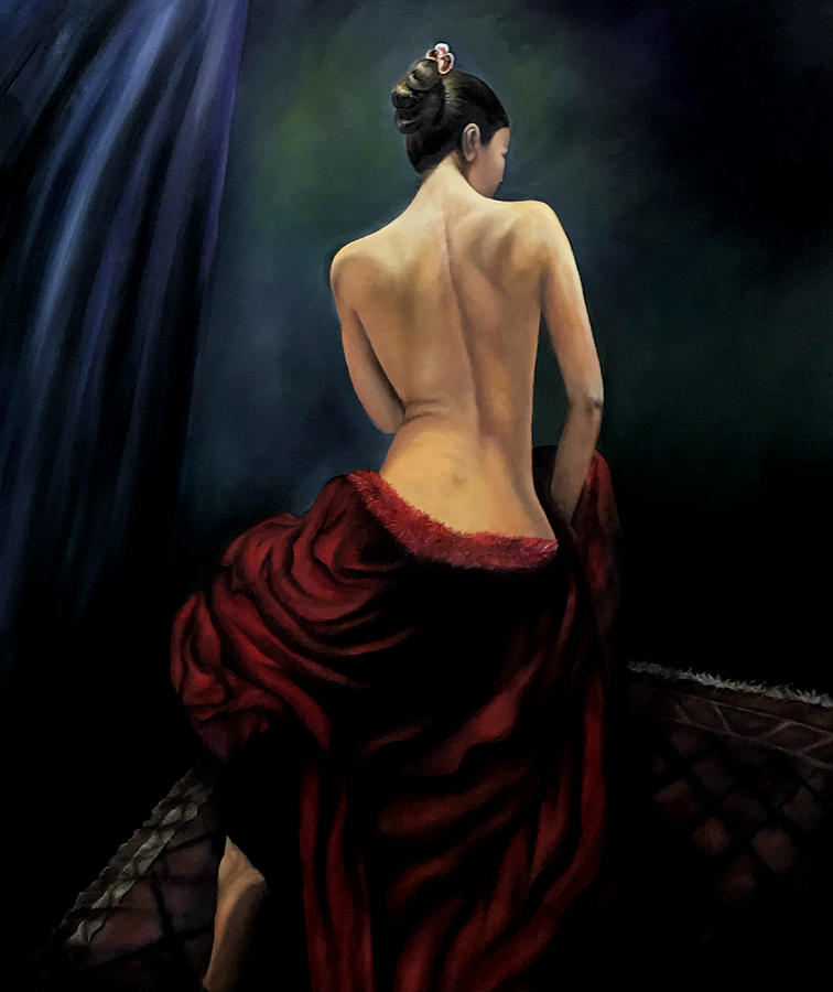 Lady Painting - Insinuante by Thelma Zambrano