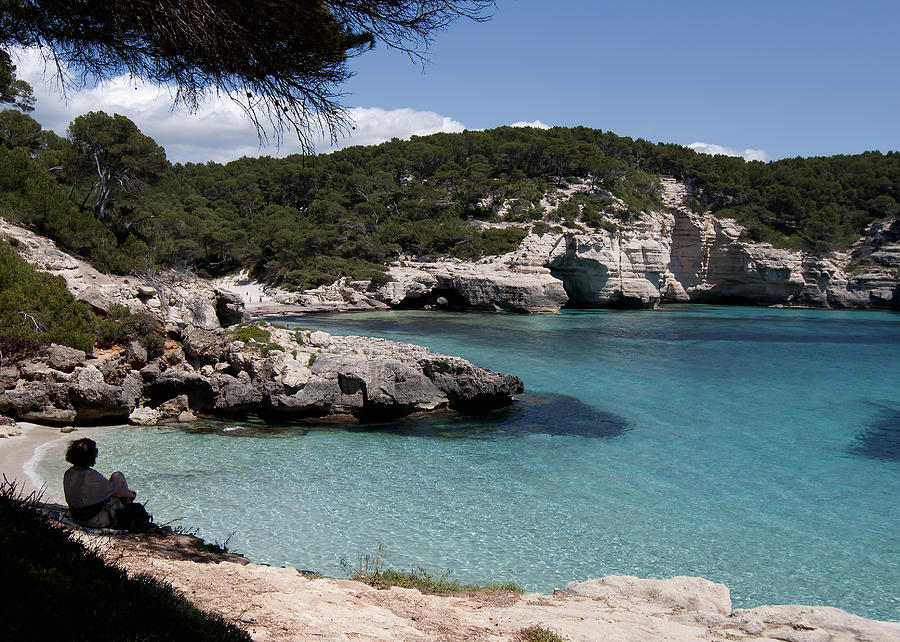 Inspirating in the most beautiful beach in the world Menorca Photograph by Pedro Cardona Llambias