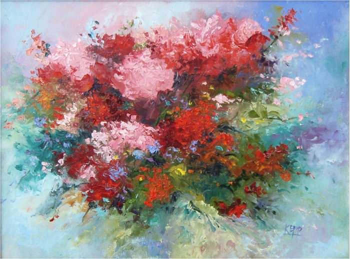 Flowers Painting - Inspiration by Carol Kepp