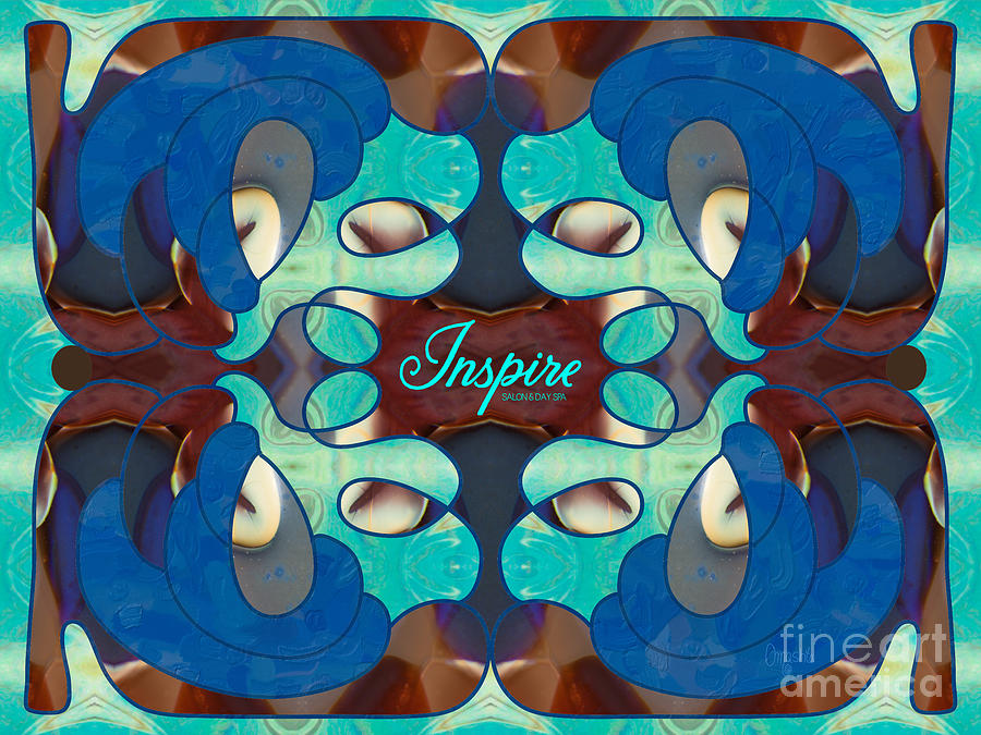 Inspiration In Blue Abstract Art by Omashte Digital Art by Omaste Witkowski