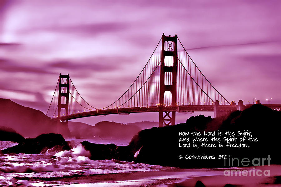Inspirational - Nightfall at the Golden Gate Photograph by Mark Madere