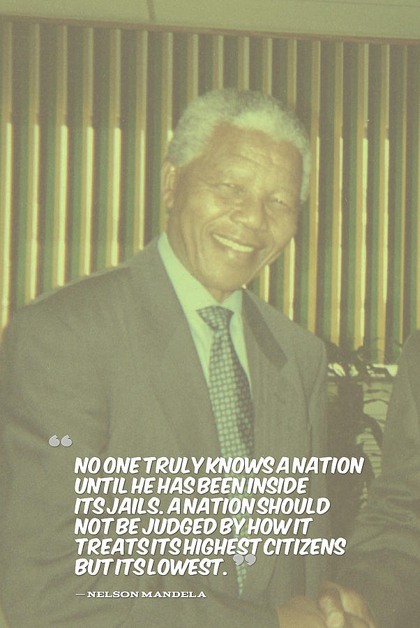 Inspirational Painting - Inspirational Quotes - Motivational - 126. Nelson Mandela by Celestial Images