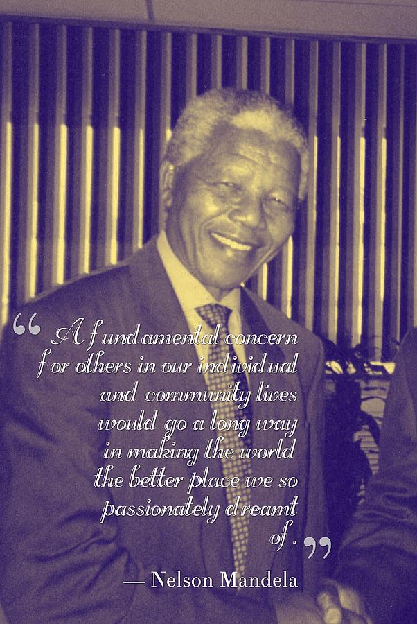 Inspirational Painting - Inspirational Quotes - Motivational - 90 Nelson Mandela by Celestial Images