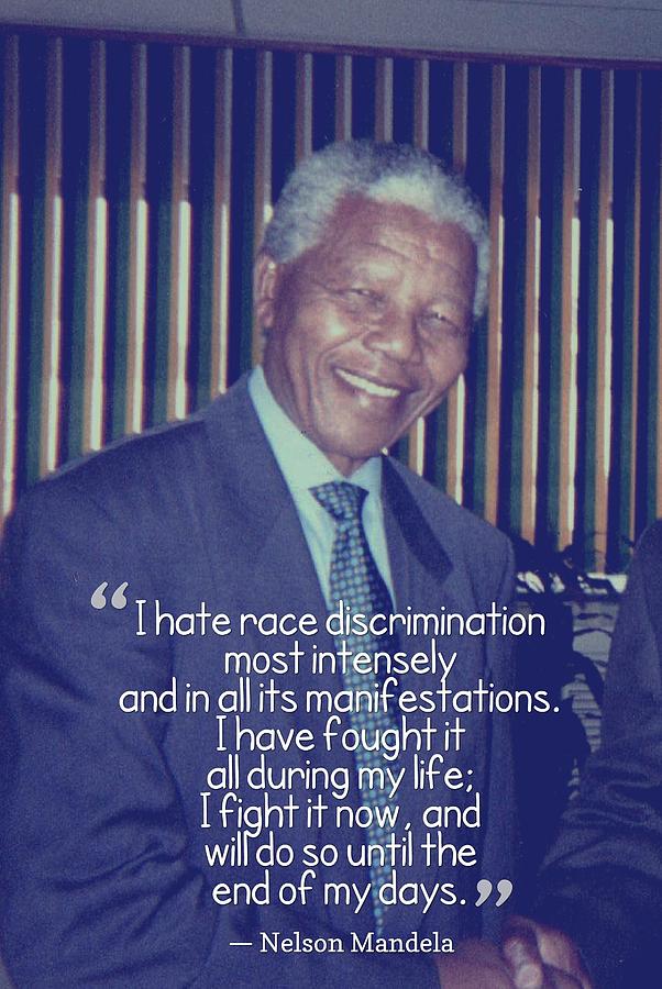 Inspirational Painting - Inspirational Quotes - Motivational - 96 Nelson Mandela by Celestial Images