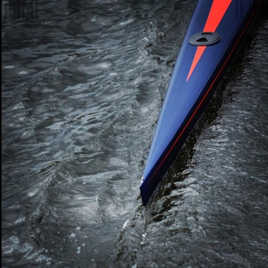 Abstract Photograph - Blue Scull at the Regatta by Jason Freedman