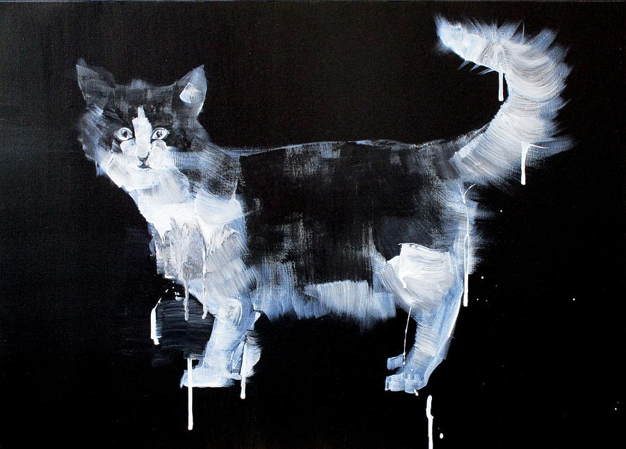 INTANGIBLE TO THE GRASP #cat Painting by Fabrizio Cassetta