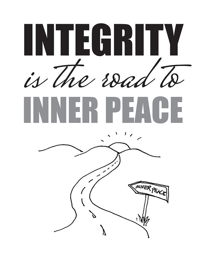 Integrity Photograph - Integrity is the Road to Inner Peace by Luzia Light
