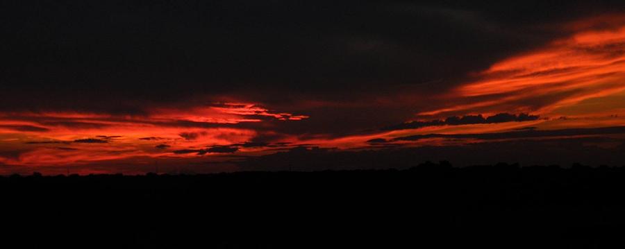 Sunset Photograph - Intense Missouri Sunset by Weathered Wood