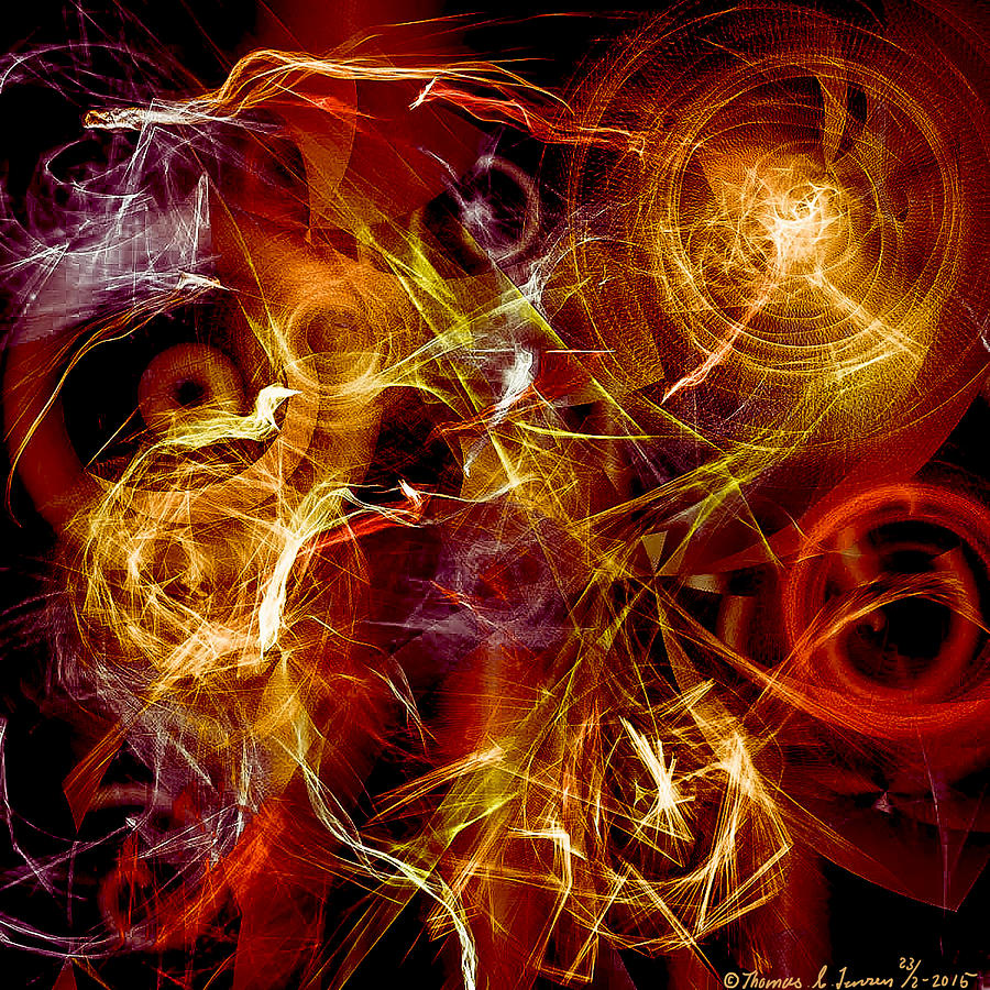 Interacting Galaxies  Digital Art by ThomasE Jensen