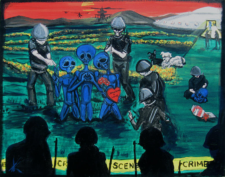 Intergalactic Misunderstanding Painting by Similar Alien