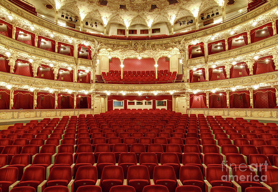 Interior auditorium of the great theater - Opera Photograph by Michal Boubin
