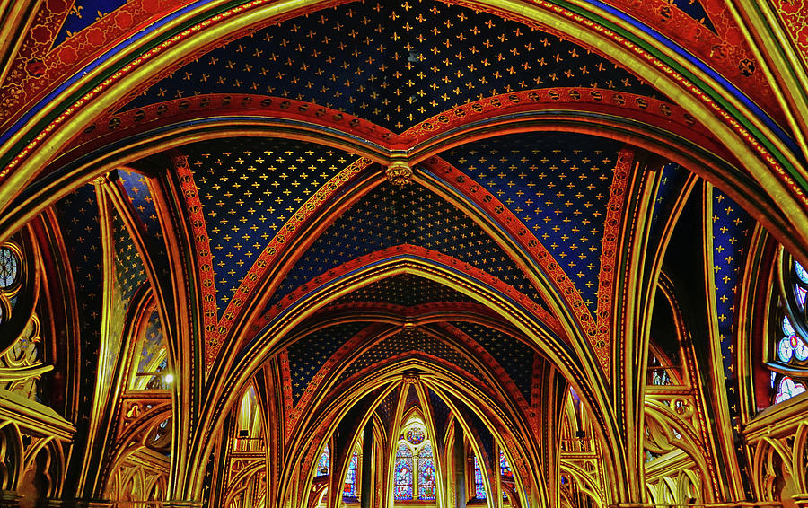 Interior Beauty Of Sainte-Chapelle In Paris, France Photograph by Rick Rosenshein