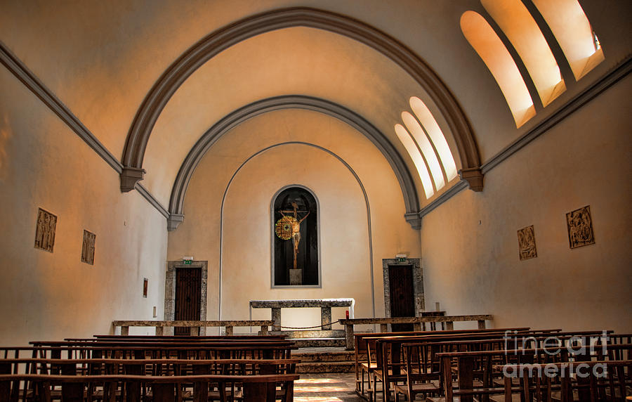 Interior Catholic Church Perpignan France  Photograph by Chuck Kuhn