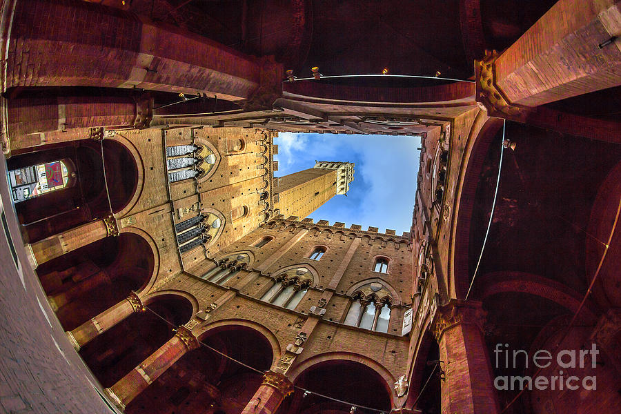 Interior Courtyard of Sienas Palazzo Pubblico Photograph by Spencer Baugh