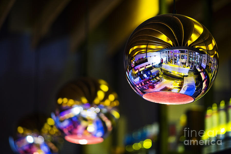 Interior Design Detail In Modern Trendy Bar At Night Photograph by JM Travel Photography