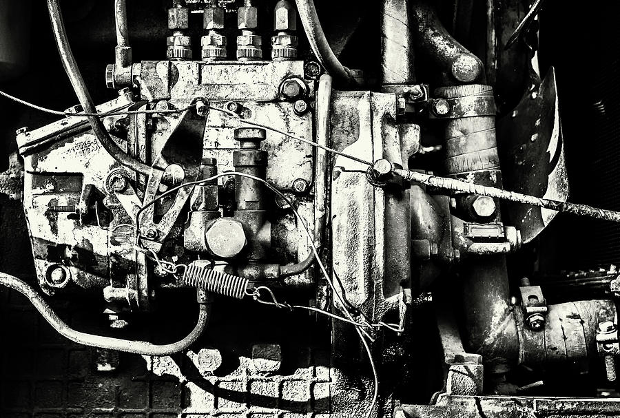 Interior Engine Block of a Large Industrial Machine Photograph by John Williams