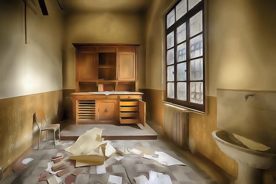 INTERIOR FURNITURE ATMOSPHERE of Abandoned Places dig paint Photograph by Enrico Pelos