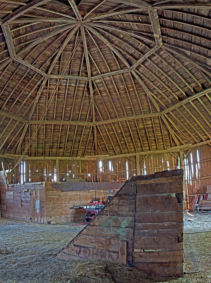 Interior of 1888 Octagon Barn Photograph by George Sanquist - Pixels