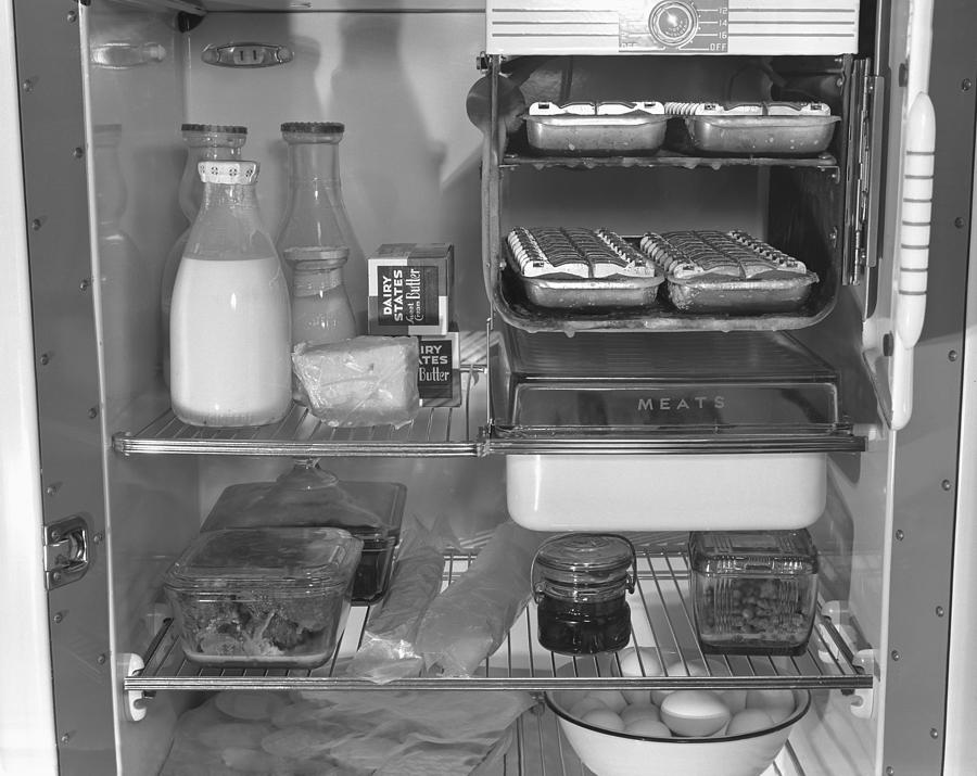 Interior Of A 1940s Refrigerator Photograph by Everett