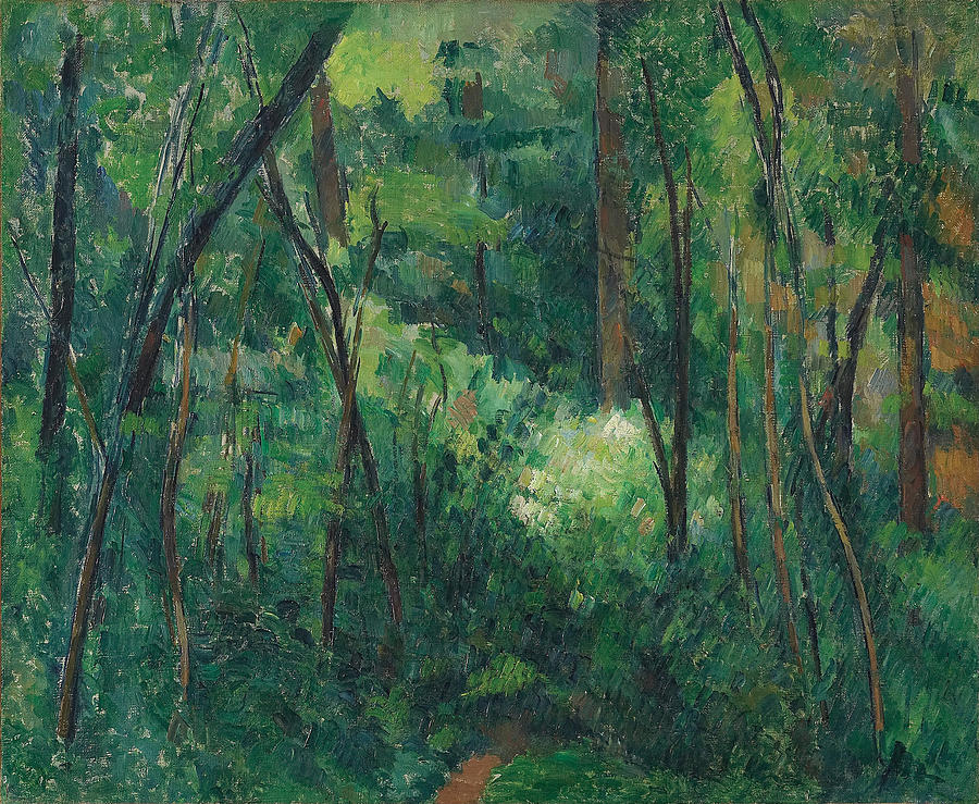 Paul Cezanne Painting - Interior of a forest 1880 - 1890 by Paul Cezanne