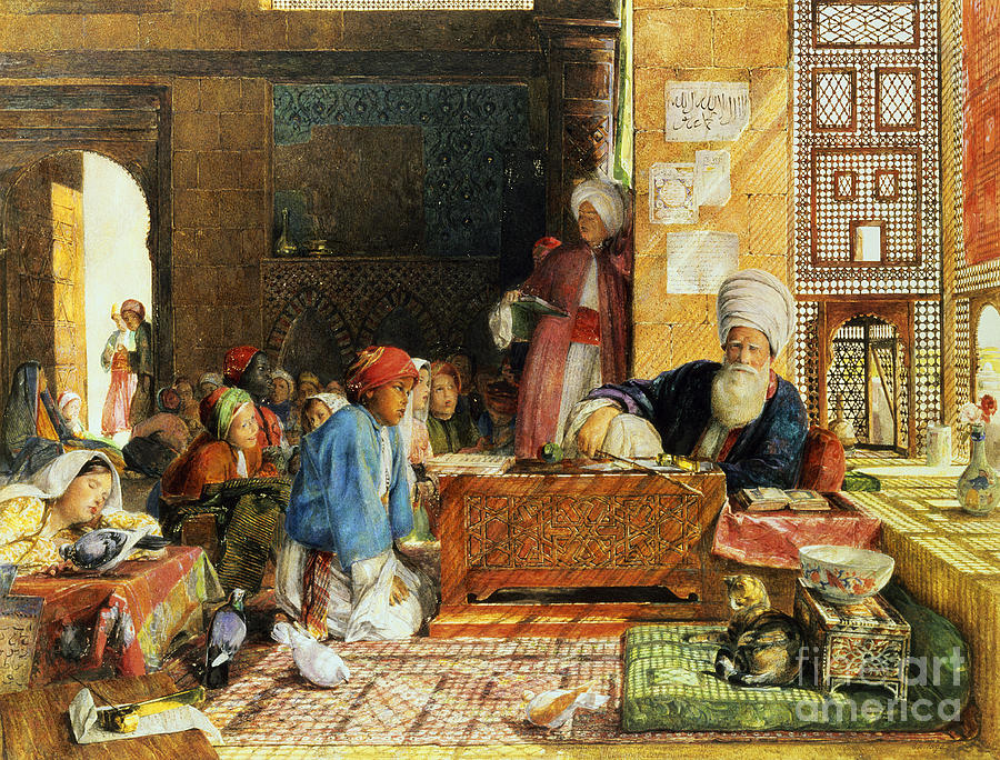 John Frederick Lewis Painting - Interior of a School - Cairo by John Frederick Lewis