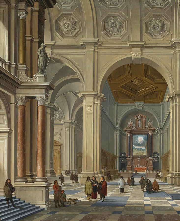 Interior of a Vaulted Church Painting by Bartholomeus van Bassen