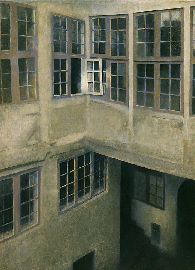 Interior of Courtyard Strandgade 30 Painting by Vilhelm Hammershoi