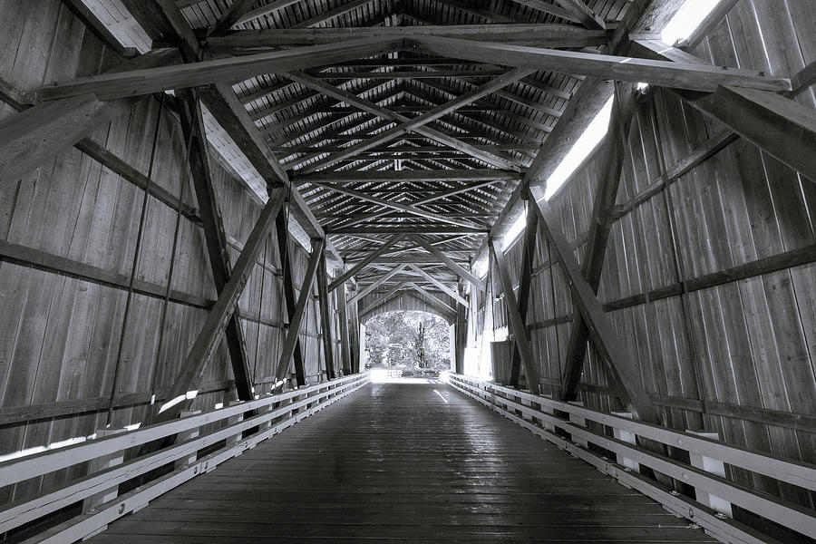 Interior of Covered Bridge Photograph by Catherine Avilez