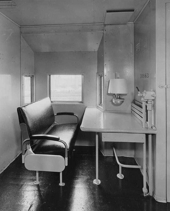 Interior of Newly Made Caboose Photograph by Chicago and North Western Historical Society