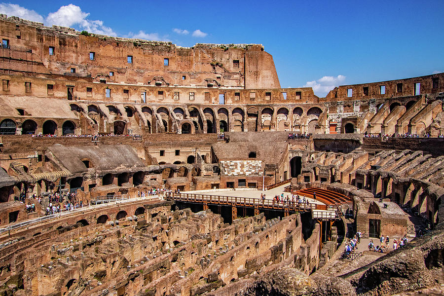 Interior of Roman Colosseum Photograph by Carolyn Derstine