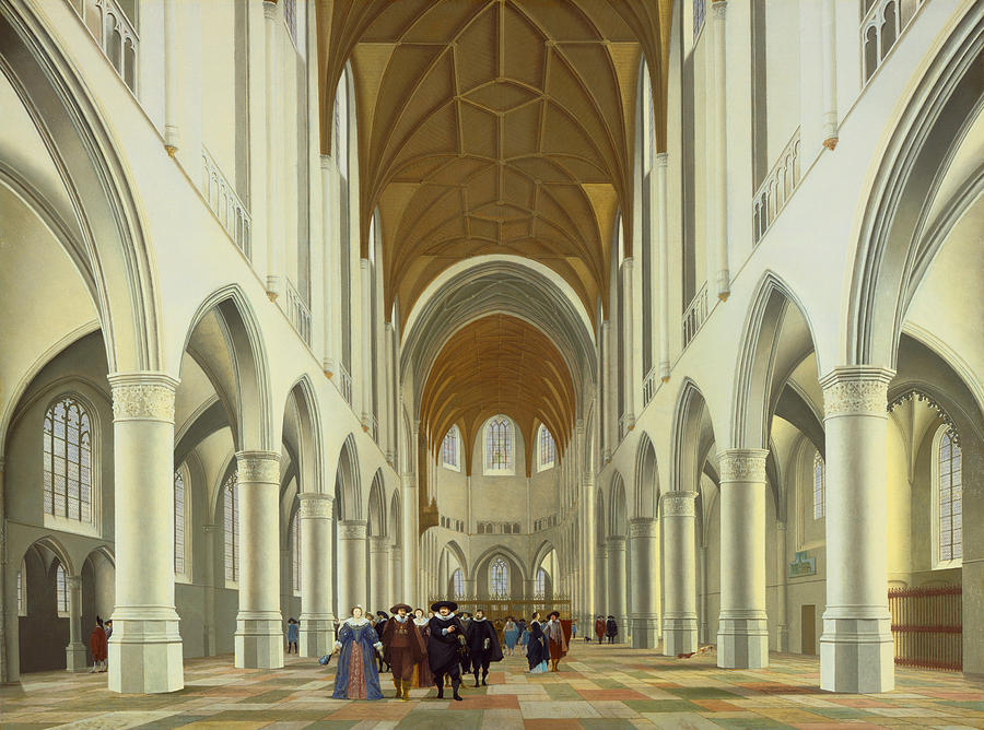 Pieter Jansz Saenredam Painting - Interior of Saint Bavo, Haarlem by Pieter Jansz Saenredam
