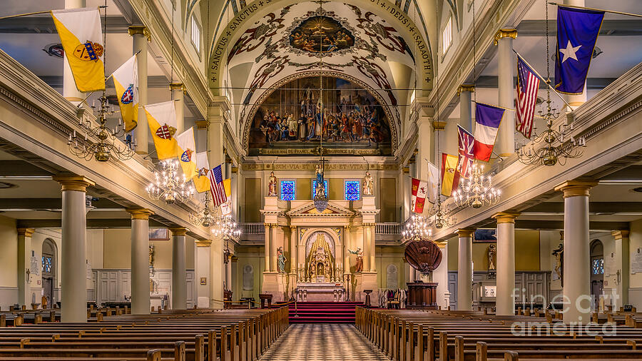 Interior of  St. Louis Cathedral Photograph by Jerry Fornarotto