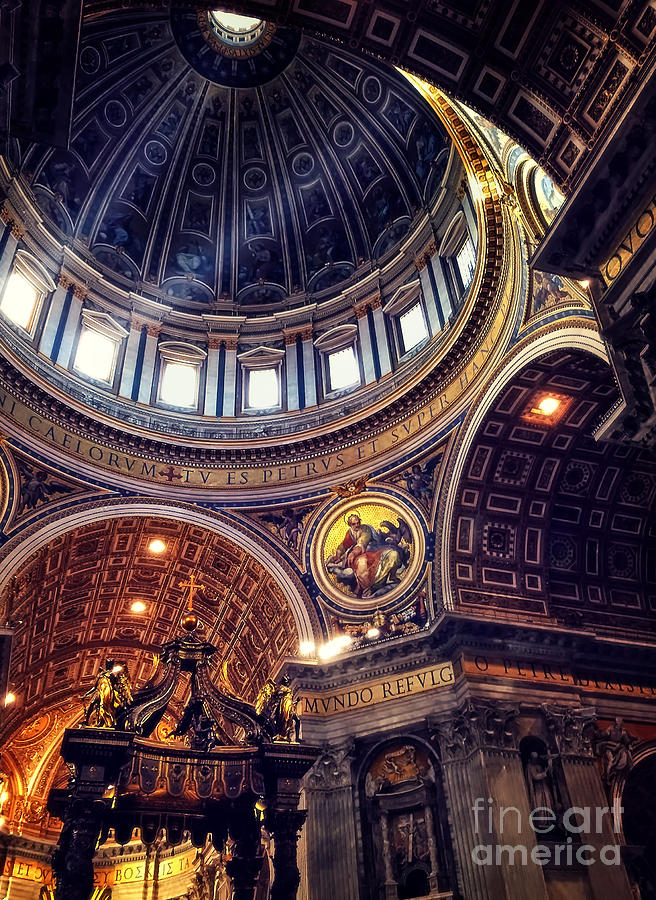 Interior of St Peters Photograph by HD Connelly