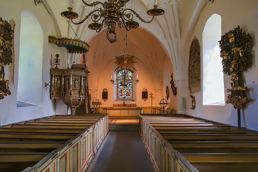 interior of Teda church Photograph by Leif Sohlman