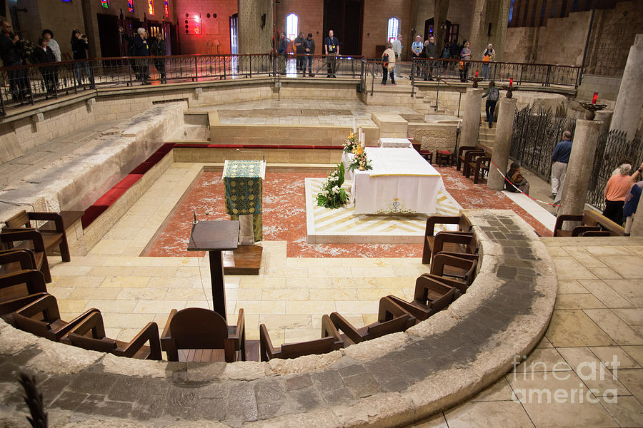 interior of the Basilica of the Annunciation Photograph by Ilan Amihai