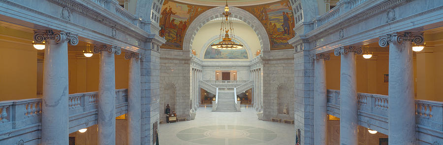 Greek Photograph - Interior Of Utah State Capitol, Salt by Panoramic Images
