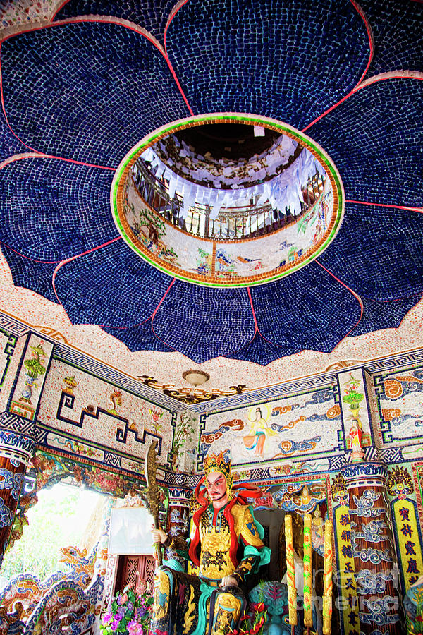 Interior Pagoda Mosaic Design Color  Photograph by Chuck Kuhn