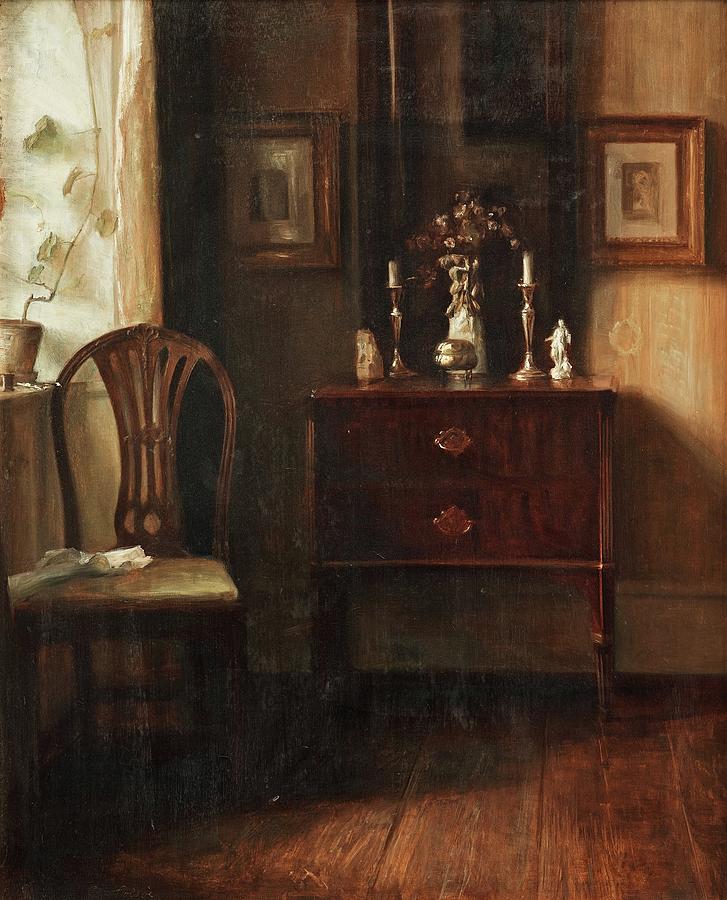 Interior With Chair Painting by Carl Holsoe