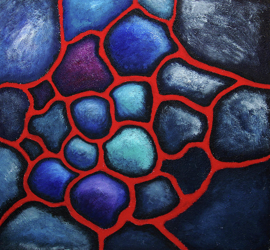 Internalscape- Abstract Cells Painting by Nancy Mueller