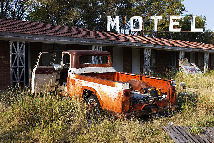 Ford Pickup Truck At The Paradise Motel Photograph