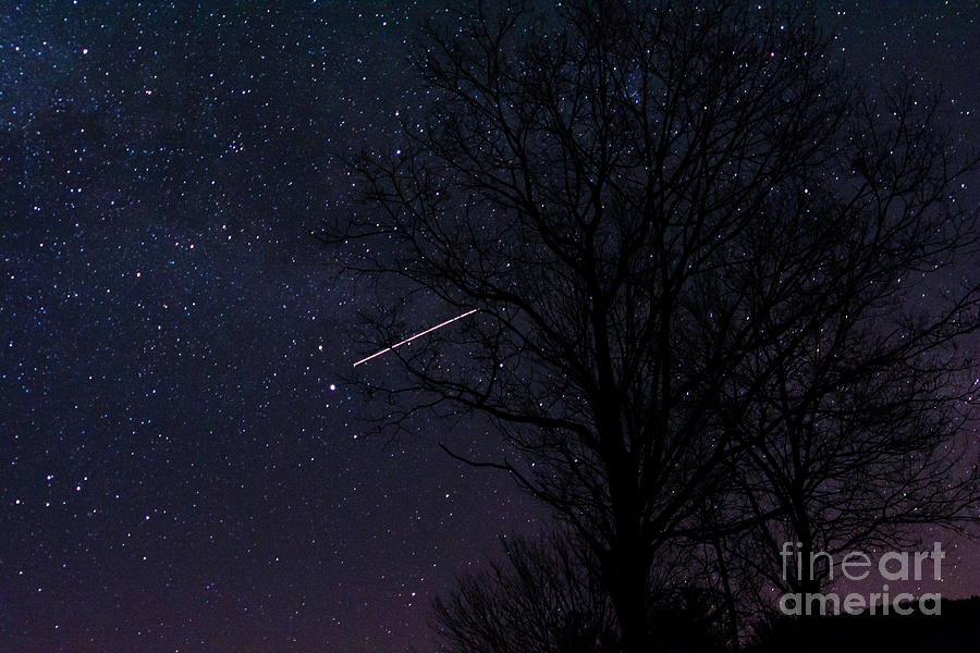 International Space Station over N H Photograph by Mim White